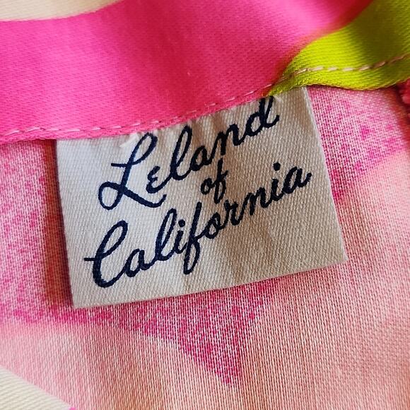 LELAND OF CALIFORNIA Vtg 60-70s  Psychedelic Floral Wide Leg Jumpsuit Womens S - Picture 4 of 12